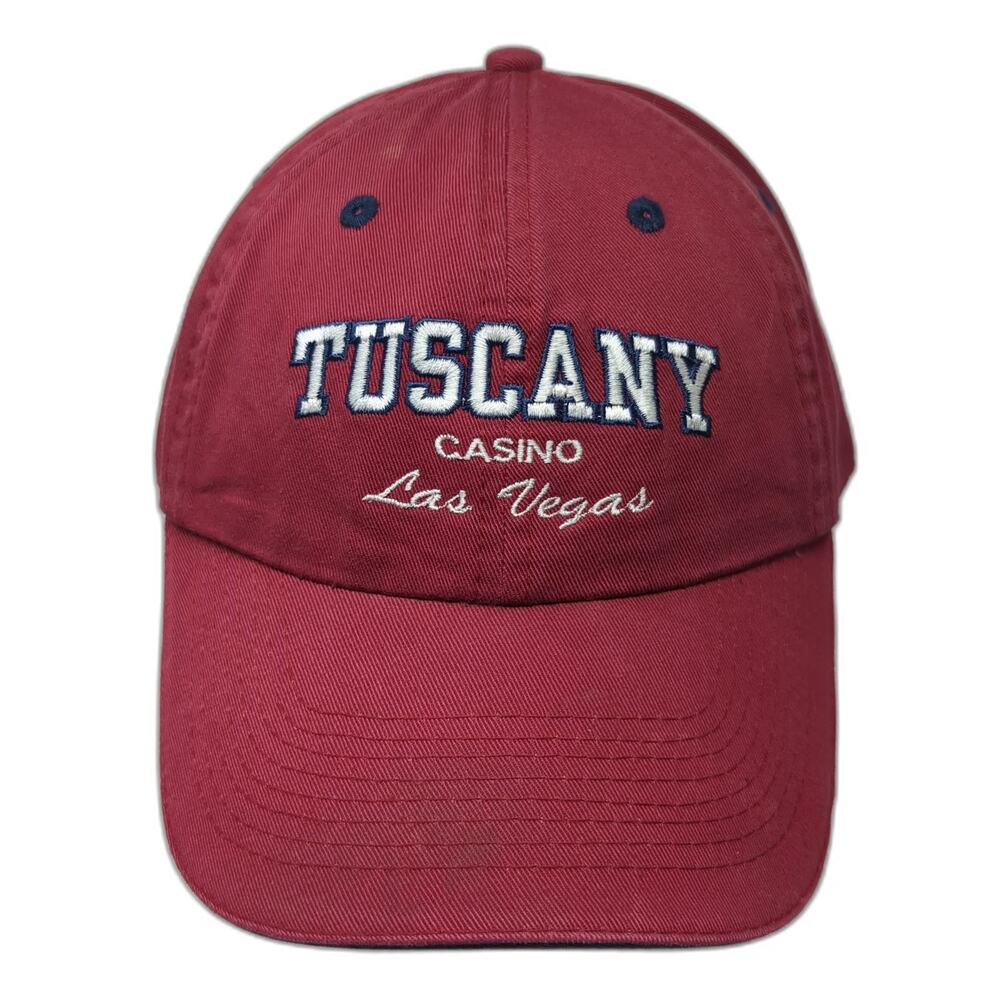 Attitude 101 Baseball Cap Red One Size Tuscany Casino Las Vegas Embroidered Hat